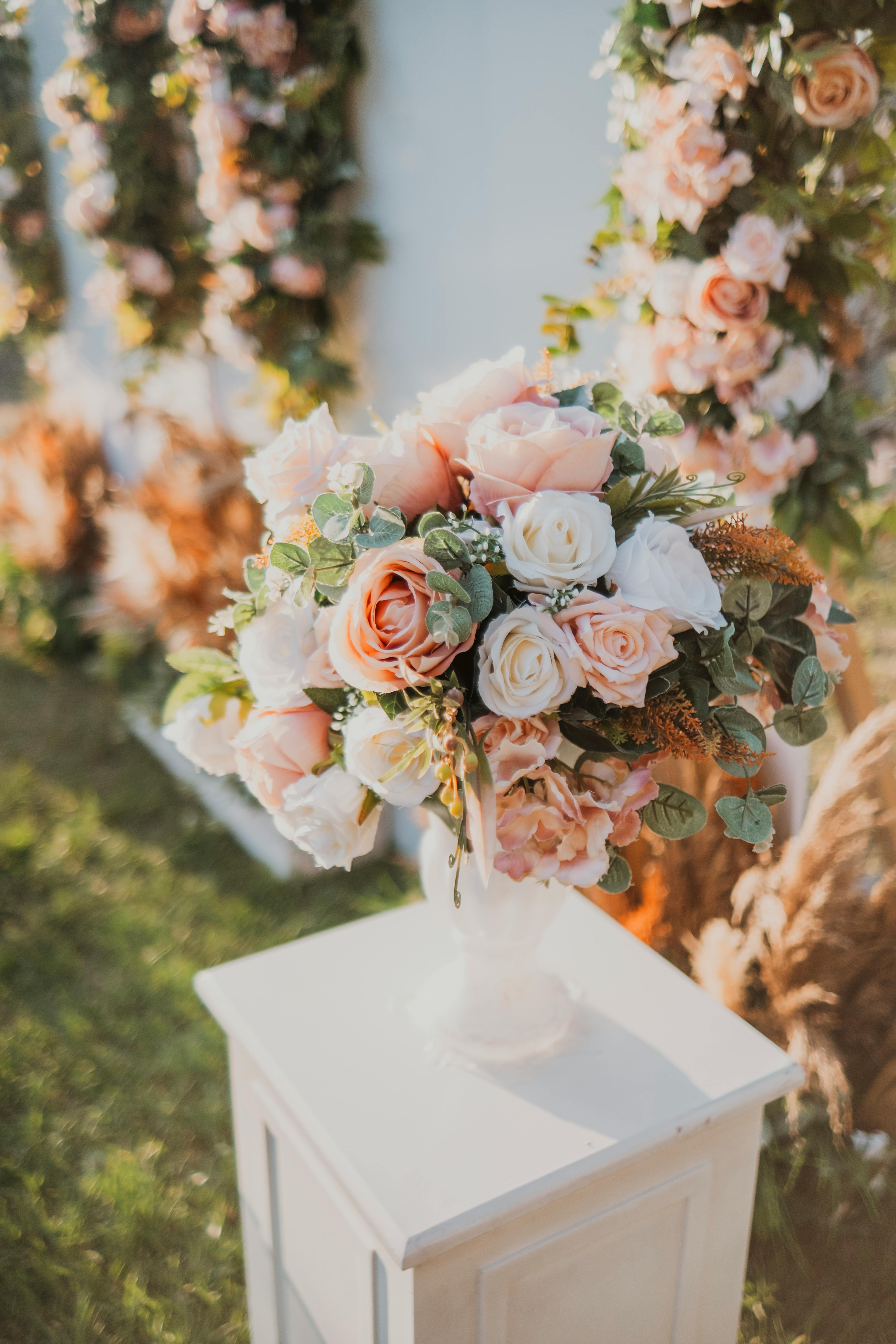 Floral consultant discussing arrangements